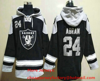 Men's Las Vegas Raiders #24 Johnathan Abram Black Ageless Must Have Lace Up Pullover Hoodie