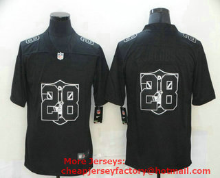 Men's Las Vegas Raiders #28 Josh Jacobs Black 2020 Shadow Logo Vapor Untouchable Stitched NFL Nike Limited Jersey