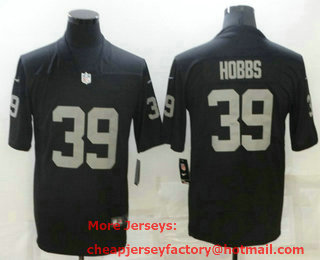 Men's Las Vegas Raiders #39 Nate Hobbs Black 2021 Vapor Untouchable Stitched NFL Nike Limited Jersey