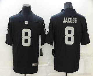 Men's Las Vegas Raiders #8 Josh Jacobs Black 2022 Vapor Untouchable Stitched NFL Nike Limited Jersey