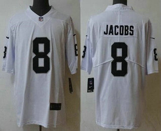 Men's Las Vegas Raiders #8 Josh Jacobs White 2022 Vapor Untouchable Stitched NFL Nike Limited Jersey