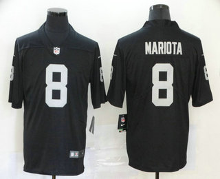 Men's Las Vegas Raiders #8 Marcus Mariota Black 2020 Vapor Untouchable Stitched NFL Nike Limited Jersey