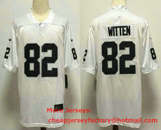Men's Las Vegas Raiders #82 Jason Witten White 2020 Vapor Untouchable Stitched NFL Nike Limited Jersey