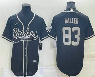 Men's Las Vegas Raiders #83 Darren Waller Black Stitched MLB Cool Base Nike Baseball Jersey