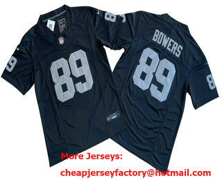 Men's Las Vegas Raiders #89 Brock Bowers Black 2023 FUSE Vapor Limited Stitched Jersey