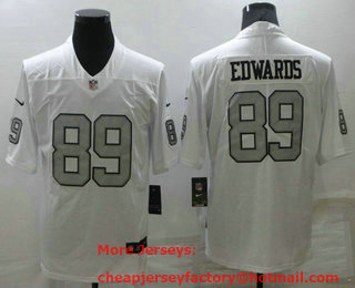 Men's Las Vegas Raiders #89 Bryan Edwards White 2020 Color Rush Stitched NFL Nike Limited Jersey