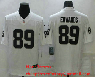 Men's Las Vegas Raiders #89 Bryan Edwards White 2020 Vapor Untouchable Stitched NFL Nike Limited Jersey