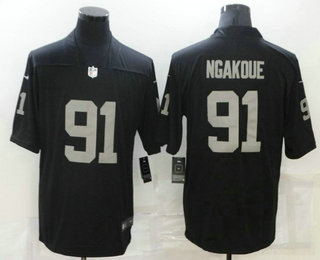 Men's Las Vegas Raiders #91 Yannick Ngakoue Black 2021 Vapor Untouchable Stitched NFL Nike Limited Jersey