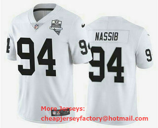 Men's Las Vegas Raiders #94 Carl Nassib White 2020 Inaugural Season Vapor Untouchable Stitched NFL Nike Limited Jersey