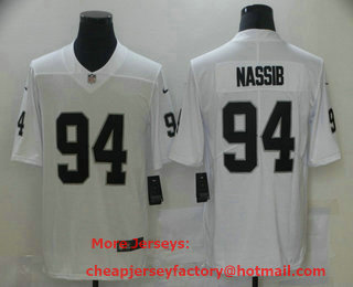 Men's Las Vegas Raiders #94 Carl Nassib White 2021 Vapor Untouchable Stitched NFL Nike Limited Jersey