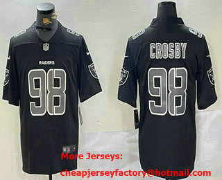 Men's Las Vegas Raiders #98 Maxx Crosby Black Limited Fashion Vapor Jersey