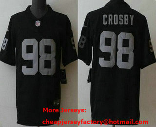 Men's Las Vegas Raiders #98 Maxx Crosby Limited Black FUSE Vapor Jersey