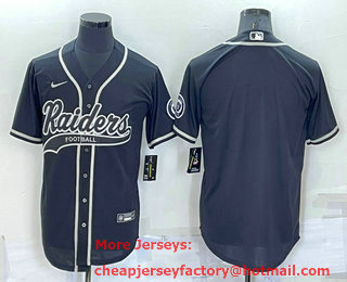Men's Las Vegas Raiders Blank Black Stitched MLB Cool Base Nike Baseball Jersey