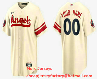 Men's Los Angeles Angels Active Player Custom 2022 Cream City Connect Cool Base Stitched Jersey