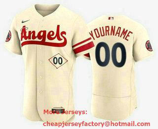 Men's Los Angeles Angels Active Player Custom 2022 Cream City Connect Flex Base Stitched Jersey