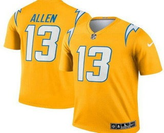 Men's Los Angeles Chargers #13 Keenan Allen Limited Yellow Inverted Vapor Jersey