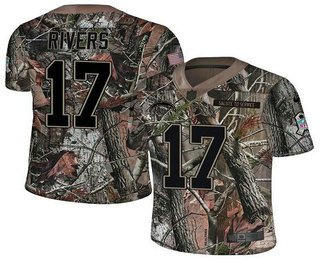 Men's Los Angeles Chargers #17 Philip Rivers Camo Stitched NFL Rush Realtree Nike Limited Jersey