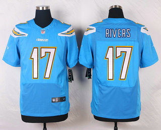 Men's Los Angeles Chargers #17 Philip Rivers Light Blue Alternate NFL Nike Elite Jersey
