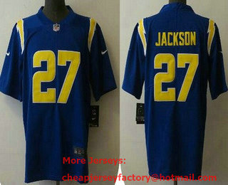 Men's Los Angeles Chargers #27 Lamar Jackson Limited Royal Vapor Jersey