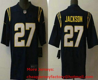Men's Los Angeles Chargers #27 Lamar Jackson Navy Blue 2020 NEW Vapor Untouchable Stitched NFL Nike Limited Jersey