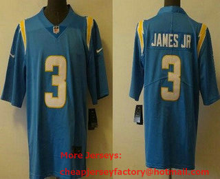 Men's Los Angeles Chargers #3 Derwin James Jr Light Blue 2022 NEW Vapor Untouchable Stitched NFL Nike Limited Jersey