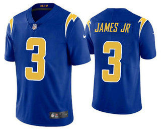 Men's Los Angeles Chargers #3 Derwin James Jr Royal Vapor Untouchable Limited Stitched Jersey