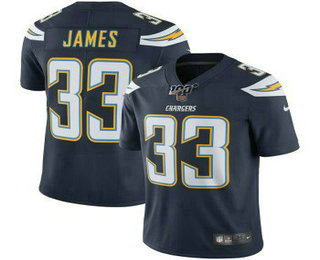 Men's Los Angeles Chargers #33 Derwin James Navy Blue 100th Season 2017 Vapor Untouchable Stitched NFL Nike Limited Jersey