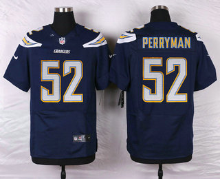 Men's Los Angeles Chargers #52 Denzel Perryman Navy Blue Team Color NFL Nike Elite Jersey