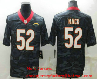 Men's Los Angeles Chargers #52 Khalil Mack 2020 Camo Limited Stitched Nike NFL Jersey