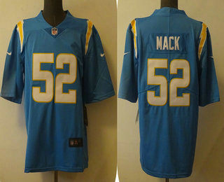Men's Los Angeles Chargers #52 Khalil Mack Light Blue 2022 Vapor Untouchable Stitched NFL Nike Limited Jersey