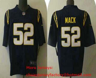 Men's Los Angeles Chargers #52 Khalil Mack Navy Blue 2022 Vapor Untouchable Stitched NFL Nike Limited Jersey