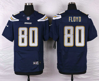Men's Los Angeles Chargers #80 Malcom Floyd Navy Blue Team Color NFL Nike Elite Jersey