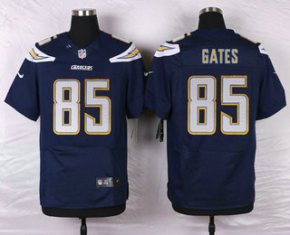 Men's Los Angeles Chargers #85 Antonio Gates Navy Blue Team Color NFL Nike Elite Jersey