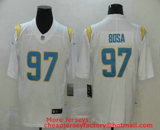 Men's Los Angeles Chargers #97 Joey Bosa White 2020 NEW Vapor Untouchable Stitched NFL Nike Limited Jersey