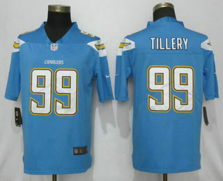 Men's Los Angeles Chargers #99 Jerry Tillery Light Blue 2019 Vapor Untouchable Stitched NFL Nike Limited Jersey