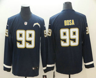 Men's Los Angeles Chargers #99 Joey Bosa Nike Navy Therma Long Sleeve Limited Jersey