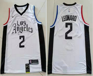 Men's Los Angeles Clippers #2 Kawhi Leonard NEW White Nike 2020 Swingman City Edition Jersey