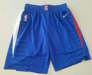 Men's Los Angeles Clippers Blue 2019 Nike Swingman Stitched NBA Shorts