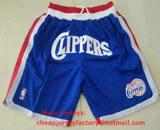 Men's Los Angeles Clippers Blue Just Don Swingman Throwback Shorts