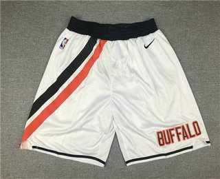 Men's Los Angeles Clippers White Nike 2019 Swingman Throwback Shorts