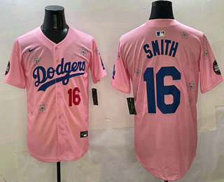Men's Los Angeles Dodgers #16 Will Smith Pink 2025 Tokyo Series Limited Jersey