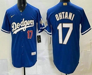 Men's Los Angeles Dodgers #17 Shohei Ohtani Blue 2026 Gold Collection Limited Jersey