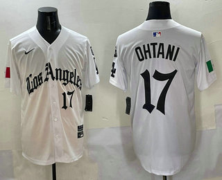 Men's Los Angeles Dodgers #17 Shohei Ohtani White Alternate Mexico Limited Jersey