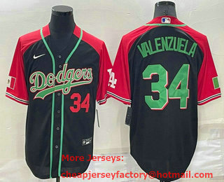 Men's Los Angeles Dodgers #34 Fernando Valenzuela Black Mexican Heritage Culture Night Nike Jersey