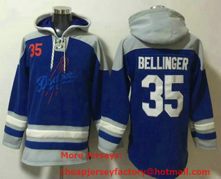 Men's Los Angeles Dodgers #35 Cody Bellinger Blue Ageless Must Have Lace Up Pullover Hoodie