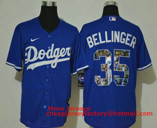 Men's Los Angeles Dodgers #35 Cody Bellinger Blue Unforgettable Moment Stitched Fashion MLB Cool Base Nike Jersey