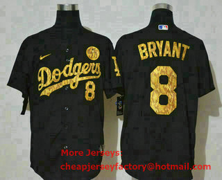 Men's Los Angeles Dodgers #8 Kobe Bryant Black Camo Fashion Stitched MLB Cool Base Nike Jersey