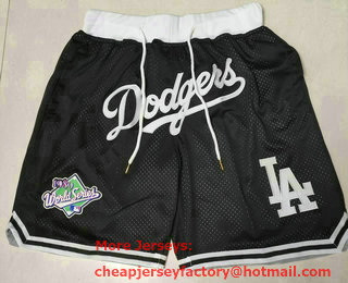 Men's Los Angeles Dodgers Black Just Don Shorts Swingman Shorts