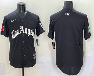 Men's Los Angeles Dodgers Blank Black Alternate Mexico Limited Jersey