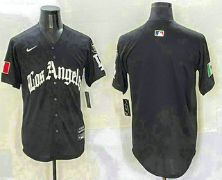 Men's Los Angeles Dodgers Blank Black Alternate Mexico Limited Jersey